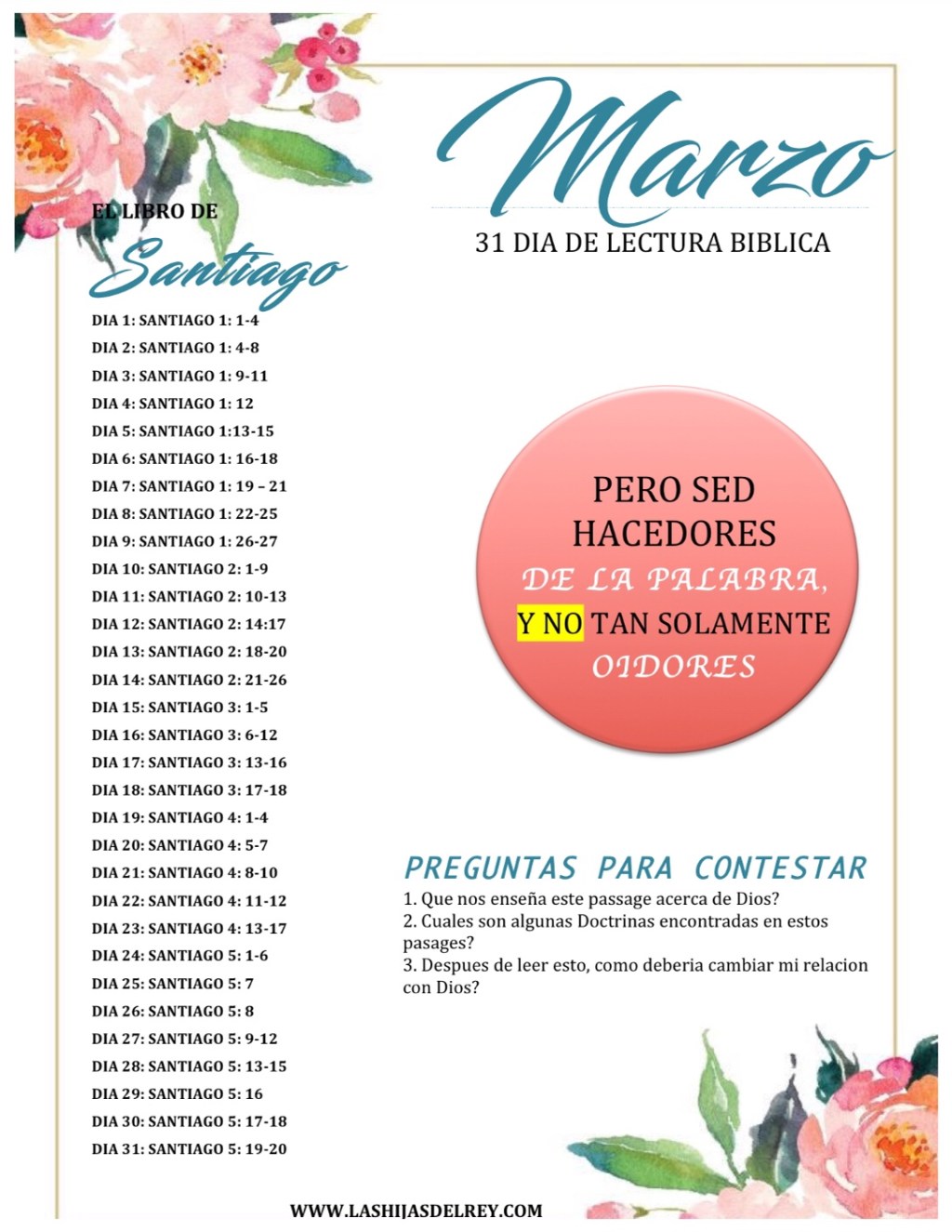 31 Dia De Lectura Biblica – Cada&nbsp;Mes